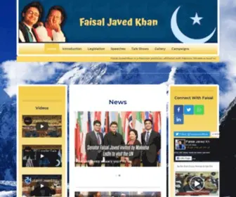 Faisaljavedkhan.com(Senator Faisal Javed Khan) Screenshot
