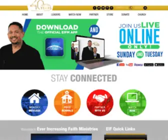 Faithdome.org(Ever Increasing Faith Ministries) Screenshot