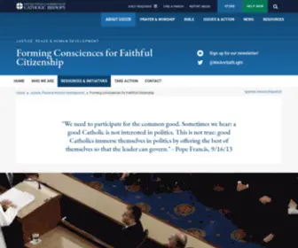 Faithfulcitizenship.org(Forming Consciences for Faithful Citizenship) Screenshot