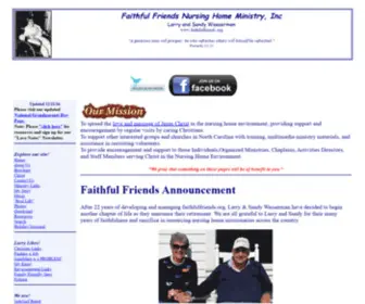 Faithfulfriends.org(Faithful Friends Nursing Home Ministry) Screenshot