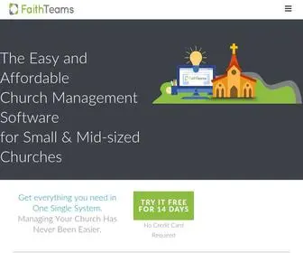 Faithteams.com(Church Management Software) Screenshot