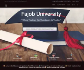 Fajobuniversity.net(University) Screenshot