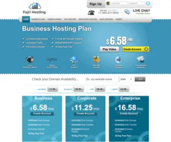 Fajrihosting.com(Web Hosting solutions from Fajri Hosting) Screenshot