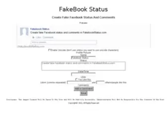 Fakebookstatus.com(FakeBook Status) Screenshot