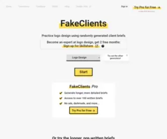Fakeclients.com(Design Brief Generator) Screenshot