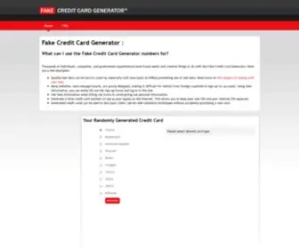 Fakecreditcardgenerator.net(Generate a Credit Card) Screenshot