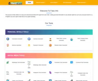 Fakeinfo.net(Fake Information Generator) Screenshot