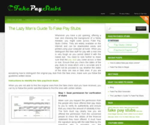 Fakepaystubsportal.com(Fake Pay Stubs) Screenshot