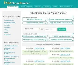 Fakephonenumber.org(Fake Phone Number) Screenshot