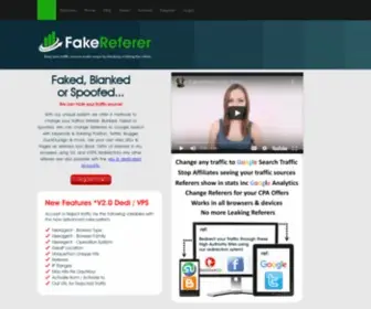 Fakereferer.com(We can hide your traffic source) Screenshot