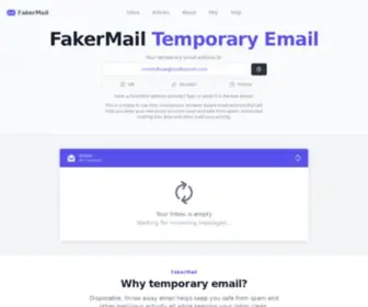 Fakermail.com(Unlimited Temporary Email Provider) Screenshot