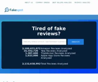 Fakespot.com(Analyze and identify fake reviews and counterfeits) Screenshot