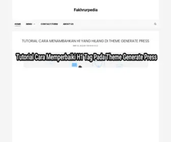 Fakhrurpedia.com(Teknologi,Tutorial,Blogging,Gadget) Screenshot