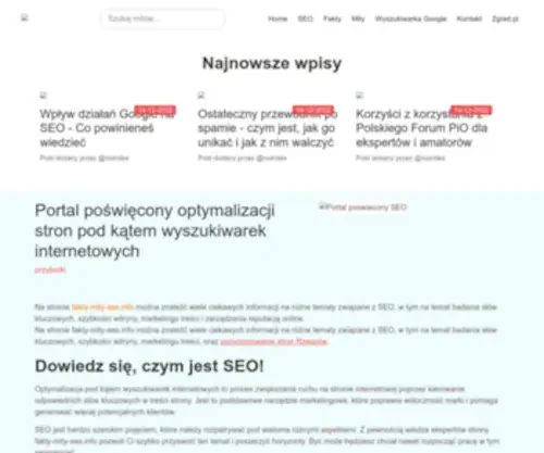 Fakty-Mity-SEO.info(Fakty i mity SEO) Screenshot