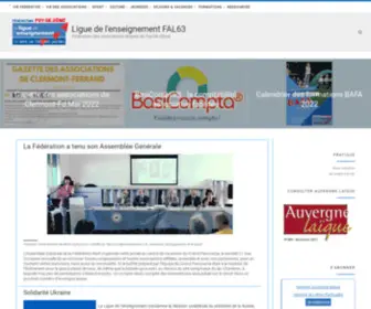 Fal63.org(Ligue de l'enseignement FAL63) Screenshot