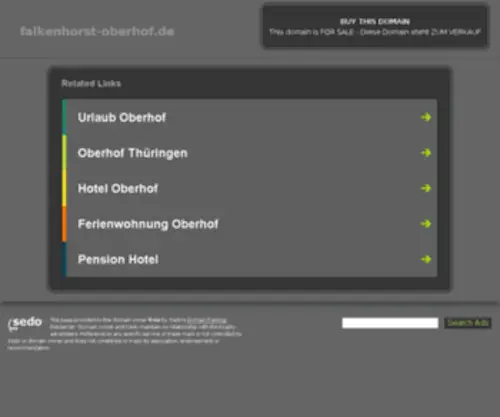 Falkenhorst-Oberhof.de(Hotel Falkenhorst • Hotel und Restaurant in der Gemeinde Crawinkel bei Oberhof in Thüringen) Screenshot
