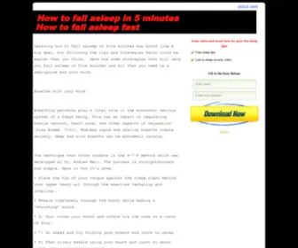 Fallasleepin5Minutes.com(How to fall asleep in 5 minutes) Screenshot