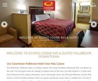 Fallbrookeconolodge.com(Econo Lodge Inn & Suites) Screenshot