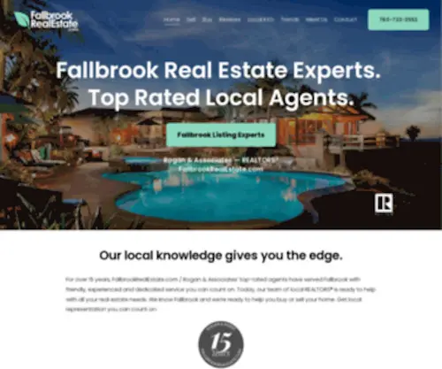 Fallbrookrealestate.com(ROGAN & ASSOCIATES Real Estate) Screenshot