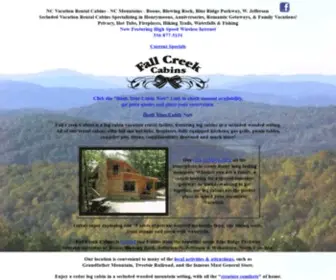 Fallcreekcabins.com(Log Cabin Vacation Rentals) Screenshot