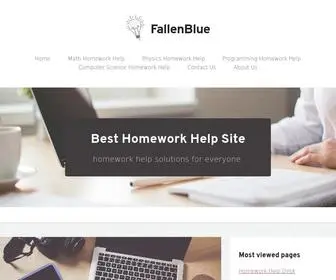 Fallenblue.org(Homework Help Simplified In A Click) Screenshot