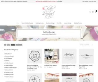 Fallfordesign.com(Shop Custom Wedding Stamps & Return Address Stamps) Screenshot