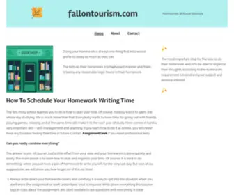 Fallontourism.com(Time Management Tips To Help You Do Your Homework Faster) Screenshot