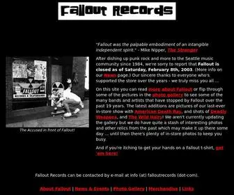 Falloutrecords.com(Fallout Records) Screenshot