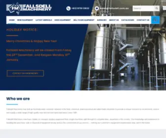 Fallsdell.com.au(Fallsdell Machinery) Screenshot