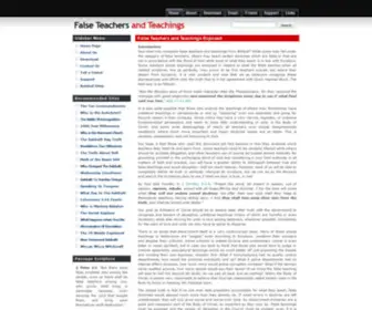 Falseteachersandteachings.com(False Teachers and Teachings and Doctrine Exposed) Screenshot