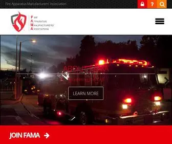 Fama.org(Fire Apparatus Manufacturers) Screenshot