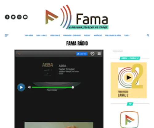 Famaradio.pt(Fama Rádio) Screenshot