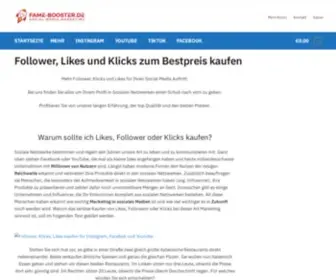 Fame-Booster.de(Likes und Klicks zum Bestpreis kaufen) Screenshot