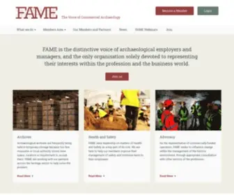 Famearchaeology.co.uk(Federation of Archaeological Managers and Employers) Screenshot