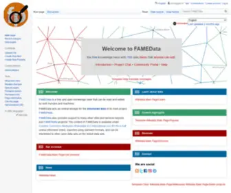 Famedata.org(Machine readable structured database) Screenshot