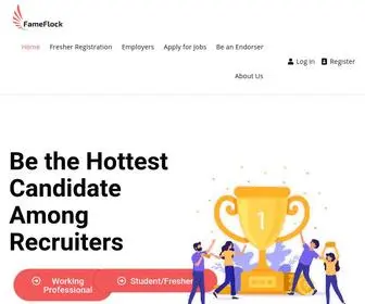 Fameflock.com(CIBIL Score for Hiring. Claim you skill Be the) Screenshot