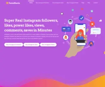 Famemania.com(Buy Instagram Followers and Likes starting at $0.89) Screenshot