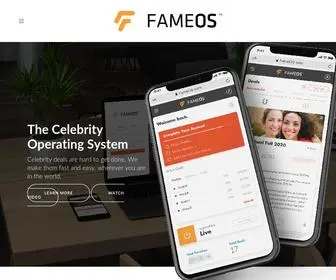 Fameos.com(The Celebrity Operating System) Screenshot