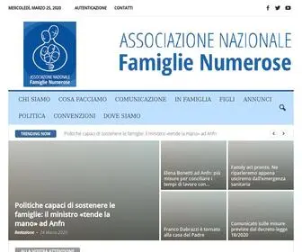 Famiglienumerose.org(Associazione Nazionale Famiglie Numerose) Screenshot