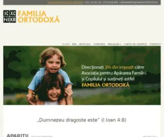 Familiaortodoxa.ro(Familia Ortodoxă) Screenshot