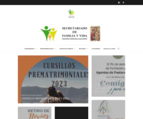 Familiayvidaoa.org(SECRETARIADO DE FAMILIA Y VIDA (ORIHUELA) Screenshot