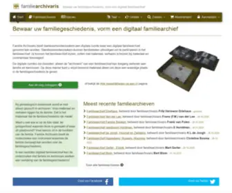 Familiearchivaris.nl(Familie Archivaris) Screenshot
