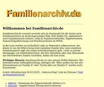 Familienarchiv.de(Familienarchiv) Screenshot