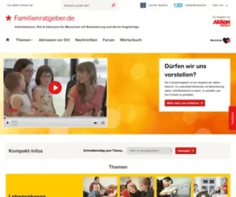 Familienratgeber.de(Willkommen beim Familienratgeber) Screenshot