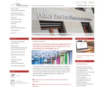 Familienunternehmen.de(Die Stiftung für Familienunternehmen in Deutschland und Europa) Screenshot