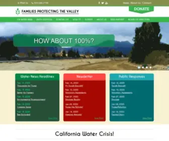 Familiesprotectingthevalley.com(California Water Policy) Screenshot