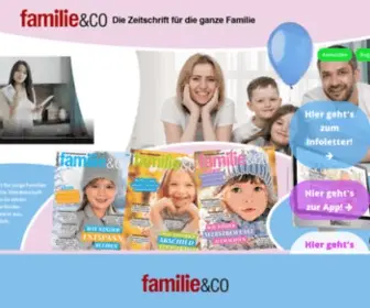 Familieundco.de(„familie&co“ ist die Zeitschrift für junge Familien mit Kindern bis ca. 13 Jahre (Hauptfokus) Screenshot