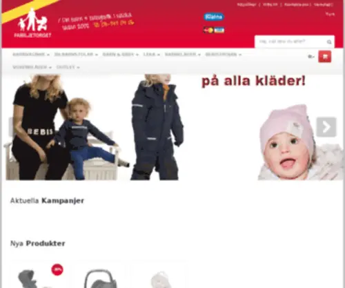 Familjetorget.se(Bebis Barnvagnar Bilbarnstolar Dop Presenter Mammakläder) Screenshot