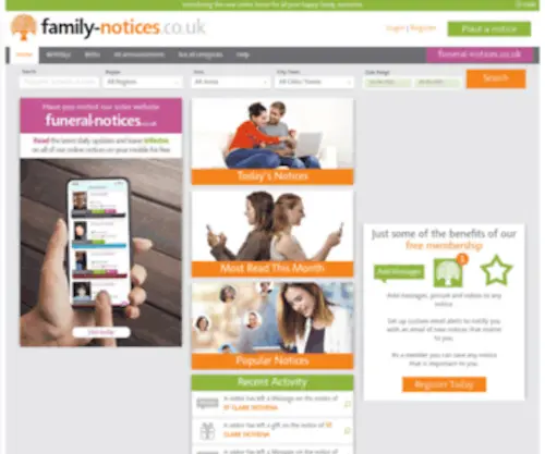 Family-Notices.co.uk(Family Notices) Screenshot