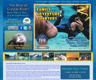 Familyadventurecharters.com(Crystal River Florida Manatee Tours) Screenshot